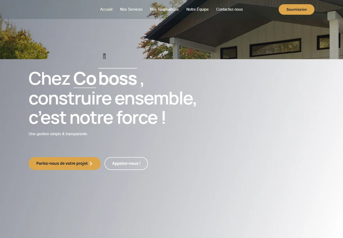 CoBoss website screenshot